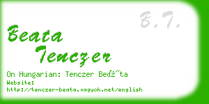 beata tenczer business card